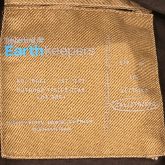 TIMBERLAND Canvas Earth Keeper Zipper and Snap Front Coat Sz 2XL - Picture 3 of 11